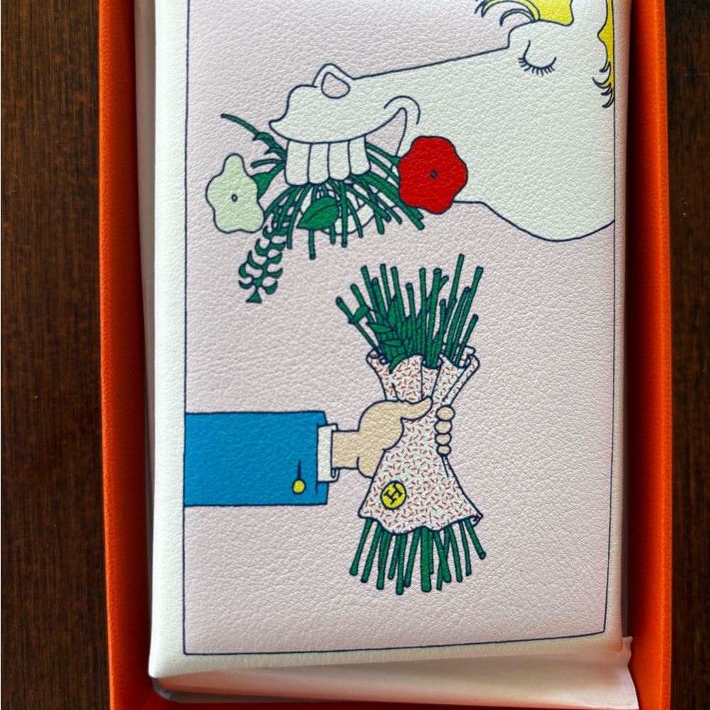 Hermes limited edition Swift bouquet Calvi Duo Compact Card Holder 2023